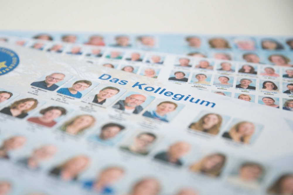 Lehrertableau des Kollegiums